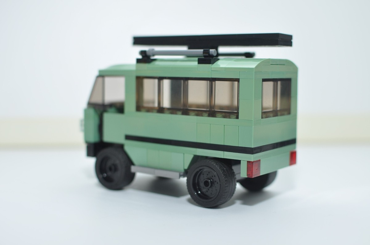 Custom Green Honda Acty Mini Van Model compatible and Built with LEGO®  Bricks