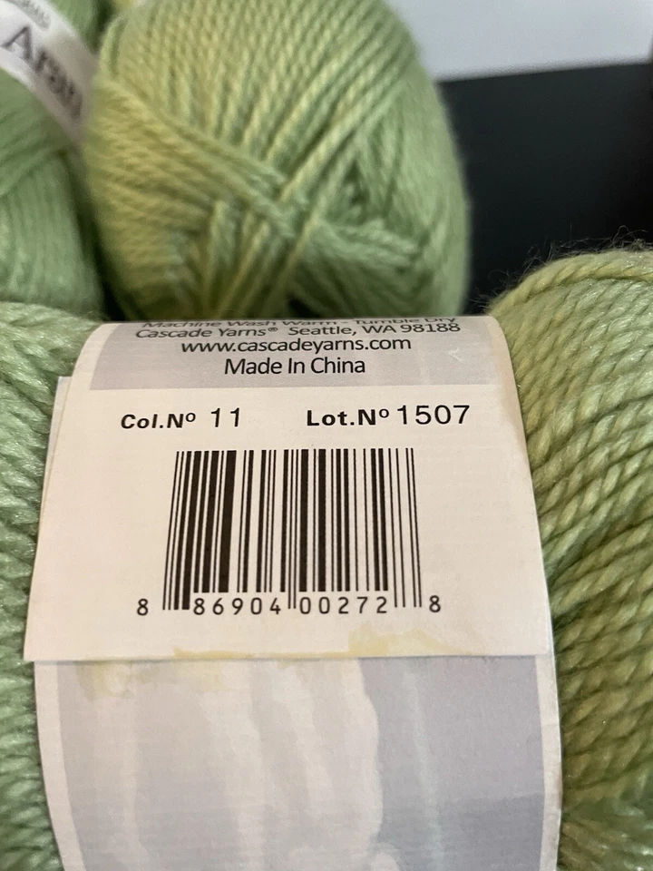 Cherub Aran Yarn By Cascade Yarns Lot Of 3 Skeins. 100 G Each. Color # 11 - Image 4 of 4
