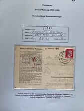 1944 Germany Letter Sheet Cover Mauthausen Concentration Camp To Warsaw Poland