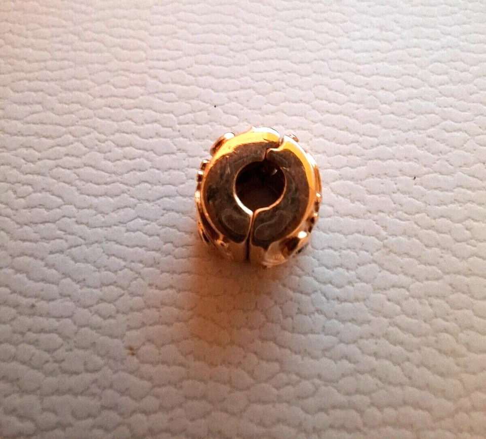 Neuen Pandora Clip Wellen 750418D in 14 Karat mit Diamanten - Bild 4 von 4
