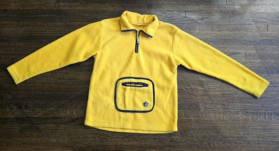 Chaqueta Pullover Vintage Starter Polar Amarillo Juvenil Cuello Bolsillo Frontal Foto 2 de 4