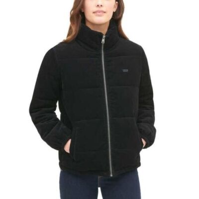 Levi's Women's Zoe Corduroy Long Sleeve Quilted Puffer Jacket