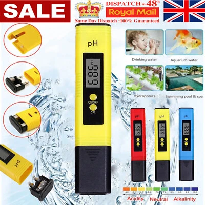PH Meter LCD Digital Electric Tester Pen Water Hydroponics Test Kit Aquarium
