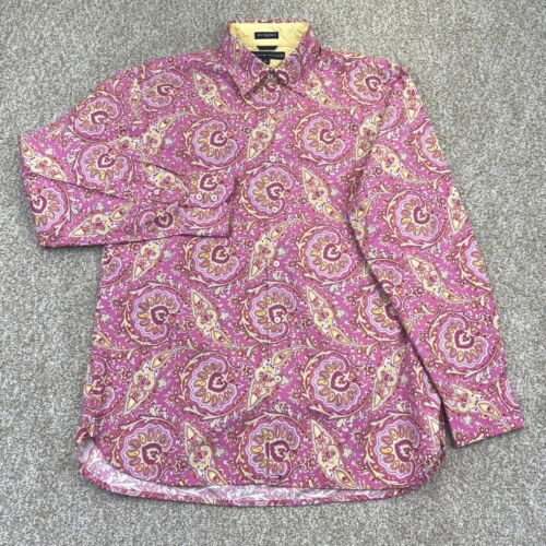 Y2k Tommy Hilfiger 80s 2 Ply Fabric Shirt Size La… - image 1
