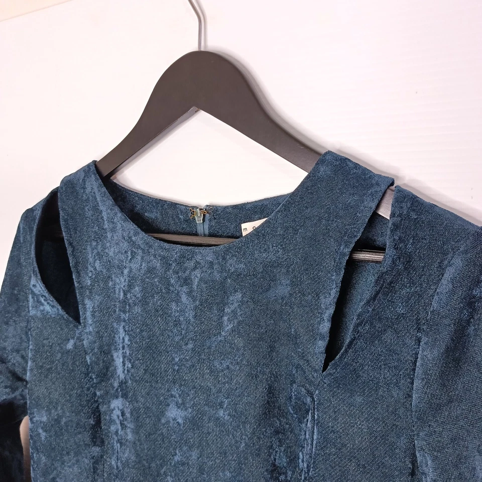 Mossman Calm Before The Storm Dress Size 10 Dark Green Longsleeve - image 2 of 4