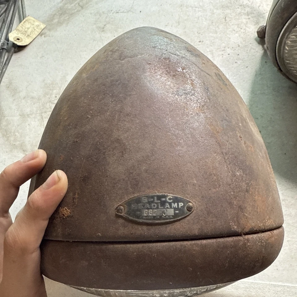 B-L-C 682-J HEADLIGHTS Pair Vintage Accessory Fender Headlamps BLC Hot Rat Rod - Image 3 of 4