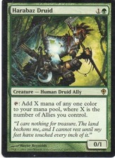 MTG: Worldwake: Harabaz Druid: Lightly Played Condition
