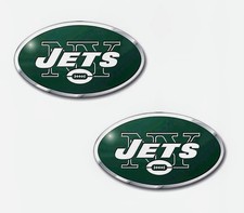 2-PACK  FOOTBALL  NEW YORK JETS  4in. STICKERS