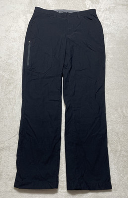 Eddie Bauer Fleece Lined Tech Pants Mens 32x32 Fits 32x31 Black Hiking Outdoor