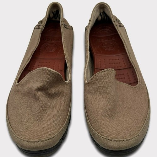 Zapato Crocs Mujer Elástico Tu Suela Skimmer Talla 6 Marrón Cargador - Imagen 3 de 8