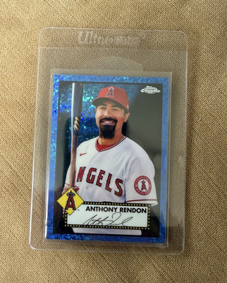 Topps 2021 Chrome Platinum Anniversary Anthony Rendon #168 Angels Blue /199