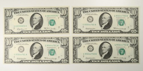 18x Assorted 1950's-1960's $10 Federal Reserve Notes $180FV 30343 - Picture 8 of 11
