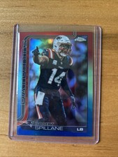 2025 Topps Chrome Robert Spillane Red White Blue Patriots NFL 💎 