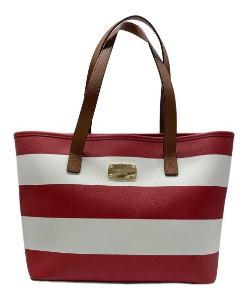 Borsa a mano Michael Kors Travel Border piccola rossa/bianca