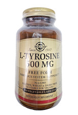 Solgar L-Tyrosine 500 mg 100 Vegetable Capsules Exp: 11/2028