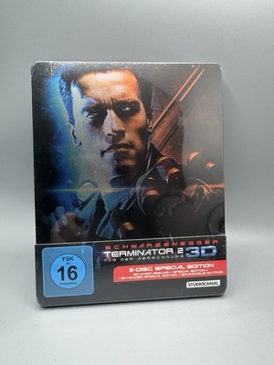''TERMINATOR 2'' - Schwarzenegger - 3D + 2D 2 Disc Steelbook Neu Ovp
