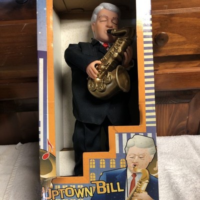 VINTAGE EX PRESIDENT CLINTON AS UPTOWN BILL PLAYING SAXAPHONE IN BOX