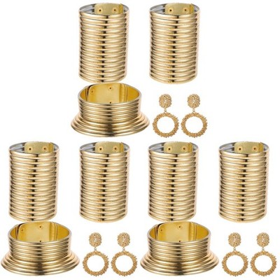  15 stücke Halskette Bangle Sets Frauen Ohrringe übertriebenes Choker für Punk