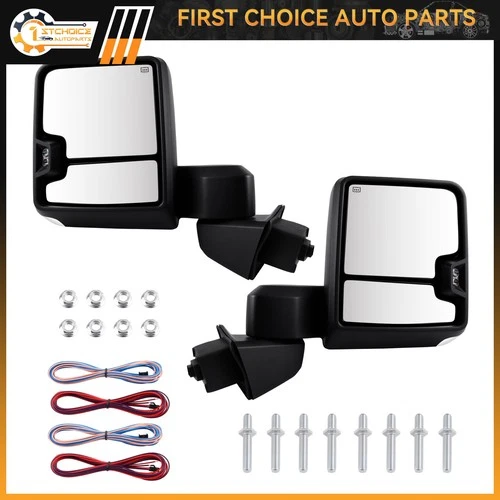 Tow Mirrors W/signal Pair For 2019-2022 GMC Serria 1500 Power Heated+ Chrome