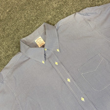 Brooks Brothers Madison Dress Shirt Men's 17-36 Blue Non Iron Cotton Button Down