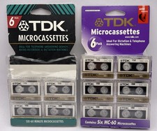 TDK MC60 Blank Microcassettes NEW 10 tapes MC-60
