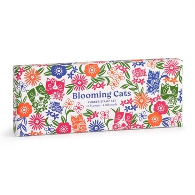 BLOOMING CATS RUBBER STAMP SET by GALISON Paperback Self Help Business