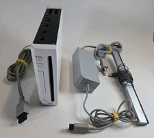 Nintendo Wii RVL-001 White Console Bundle Tested Power AV Sensor Bar SMOKE SMELL