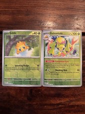 Pokemon Joltik 001/064 & Galvantula 002/064 Reverse Holo LOT! Shrouded Fable