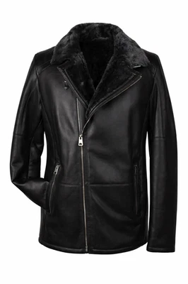 Tolle Herren echte Lammfelljacke Winterjacke  Echtleder Gr.48,50,52,54,56 NEU - Bild 1 von 4
