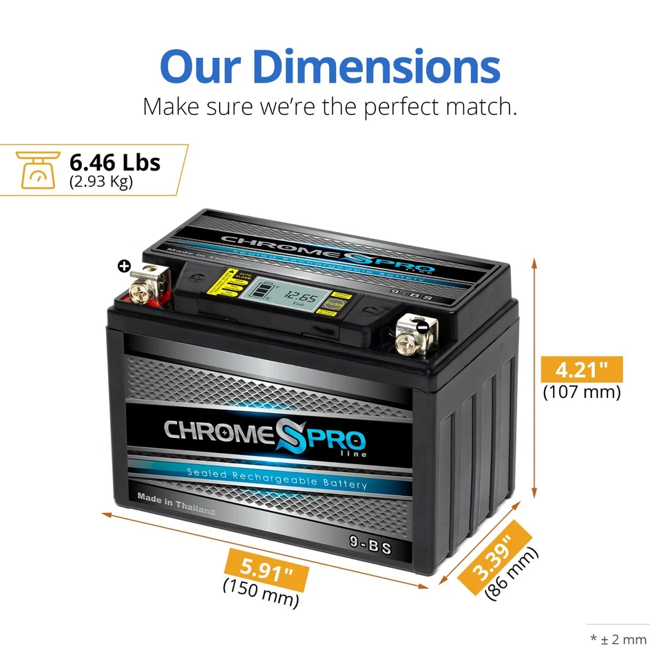 YTX9-BS High Performance - Maintenance Free - Sealed iGel Motorcycle Battery - Image 2 of 4