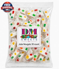 Jube Nougats Chewy Candy  30 Pieces of Fruity Jelly Nougat Bites  Individually