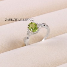 Peridot Ring, Anniversary Ring, Natural Peridot, August Birthstone, Promise Ring