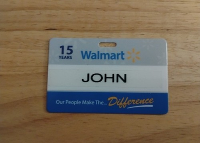 #ad Walmart 15 Year Of Service Name Tag quot;Johnquot; $20.00
