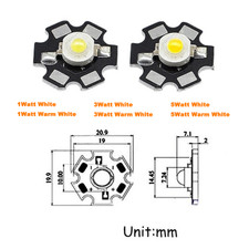 1W 3W 5W High Power LED chip bead PCB-Grow lights, Aquarium DIY Full Spectrum