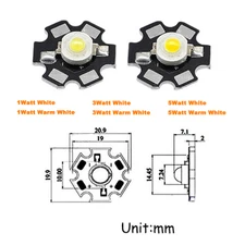 1W 3W 5W High Power LED chip bead PCB-Grow lights, Aquarium DIY Full Spectrum