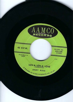 TEEN ROCKER- ANDY ROSE- ''LOV- LOV-A LOVE''/''JUST YOUNG''- AAMCO 100