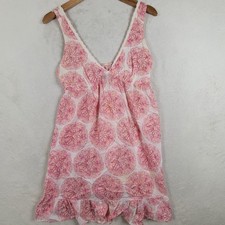 Calypso St. Barth for Target Women's Badydoll Dress Coral Cotton Crochet Size XS