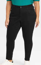 NEW Ava  Viv Women's High-Rise Skinny Stretch Jeans Black Size 24 R