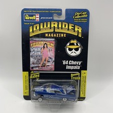 Revell Lowrider Magazine Issue 151 Blue 63 Chevy Impala Die-cast Car 164
