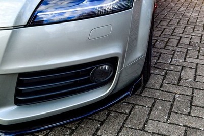 For Audi TT 8J with 06-14 Blck Gloss Front Bumper spoiler skirt Splitter Wing