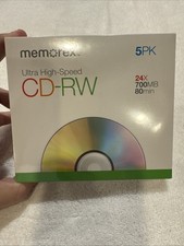 Memorex CD-RW 700MB 80 Min Ultra Speed 5 Pack For Computer CD Rewriters New