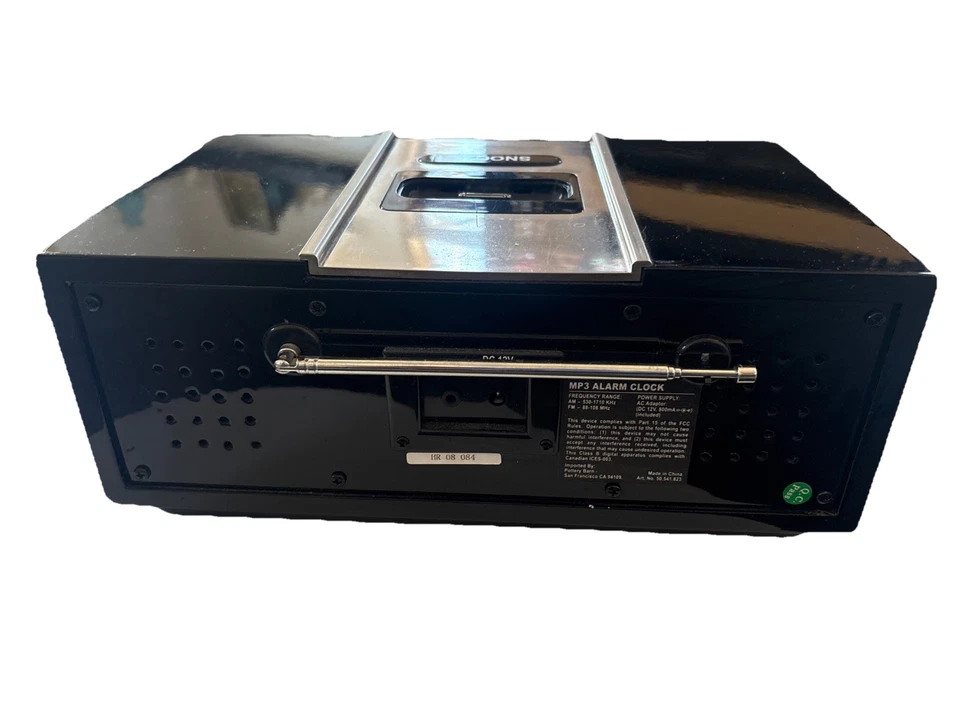 Pottery Barn AM/FM Radio mp3 player Alarm Clock - Image 4 of 4