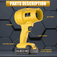 Electric Cordless Leaf Blower, Turbo Blower, 20000RPM