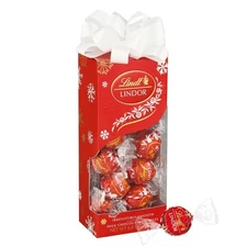 Lindt LINDOR Milk Chocolate Candy Truffles Traditions Gift Box, Melting Truffle
