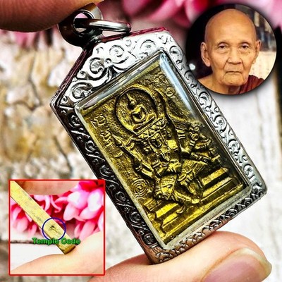 Buddha Sit Over PhaPhom 4Face Rich Fortune Doo Watsakae Be2522 Thai Amulet 17542