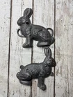 VTG Rabbit Bunny Cast Iron Cake Chocolate 2 Piece Mold Griswold MFG Co 862/863