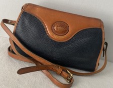 Dooney Bourke USA All Weather Leather Crossbody Shoulder Bag Blue Vintage READ