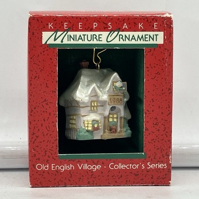 1988 Hallmark Keepsake Miniature Ornament Old English Village - FREE SHIPPING
