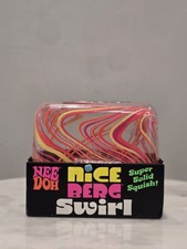 NeeDoh Nice Berg Swirl XL Giant Nee Doh Squishy Swirl Cube Orange Pink Yellow