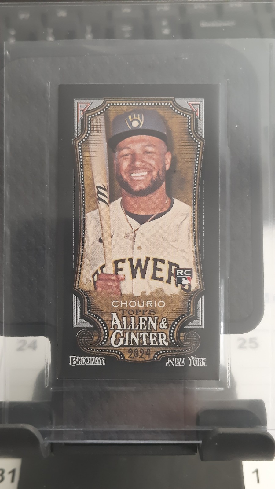 2024 Topps Allen & Ginter - Jackson Chourio #276 Mini Black Border (RC)